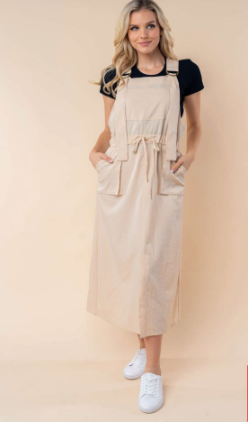 PREORDER Maysen Overall Dress (Ecru) - NanaMacs