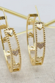 PREORDER Showing Some Heart Double Crystal Heart Hoops (Gold) - NanaMacs