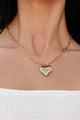 Crafted Perfection 18K Gold Plated Paperclip Chain Heart Necklace (Gold) - NanaMacs