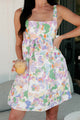 Charleston Stroll Floral Mini Dress (Multi) - NanaMacs