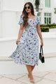 Hamptons Hideout Floral Midi Dress (Navy) - NanaMacs