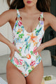 Catching The Current Ring Detail Floral One Piece Swimsuit (Floral) - NanaMacs
