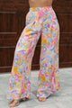 Colorful Imagination Printed Wide Leg Pants (Multi) - NanaMacs