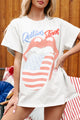 Patriot Party Rolling Stone Graphic T-Shirt (Light Grey) - NanaMacs