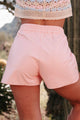 The Bigger Picture Faux Leather Shorts (Light Pink) - NanaMacs