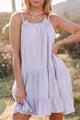 Changing For The Better Rope Strap Mini Dress (Soft Lavender) - NanaMacs