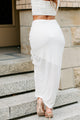 Paradise Chic Ruffled Mesh Maxi Skirt (White) - NanaMacs
