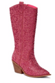 PREORDER Glitzy Livin' Rhinestone Boots (Pink Rhinestones) - NanaMacs