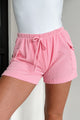 Apollo Textured Cargo Lounge Shorts (Pink) - NanaMacs