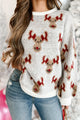 Quite Reindeering Reindeer Patterned Sweater (Ivory) - NanaMacs