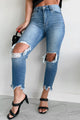 Eliana High Rise Distressed Kancan Mom Jeans (Medium)