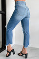 Eliana High Rise Distressed Kancan Mom Jeans (Medium)