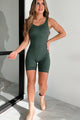 Muscle Memory Fitted Active Romper (Smoked Spruce) - NanaMacs