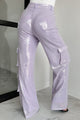 Down To Dazzle Sequin Cargo Pants (Lavender) - NanaMacs