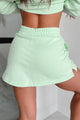The Road To Victory French Terry Tennis Skirt (Mint) - NanaMacs