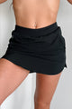 Surpassing Boundaries Fleece Lined Active Skirt (Black) - NanaMacs