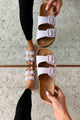 I Know I'm Right Woven Double-Strap Sandals (Lavender/Raffia) - NanaMacs