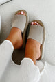 Farley Knit Strap Platform Sandal (Light Stone) - NanaMacs