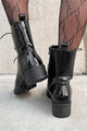 Doorbuster Harlow Patent Leather Lace-Up Boots (Black Patent) - NanaMacs