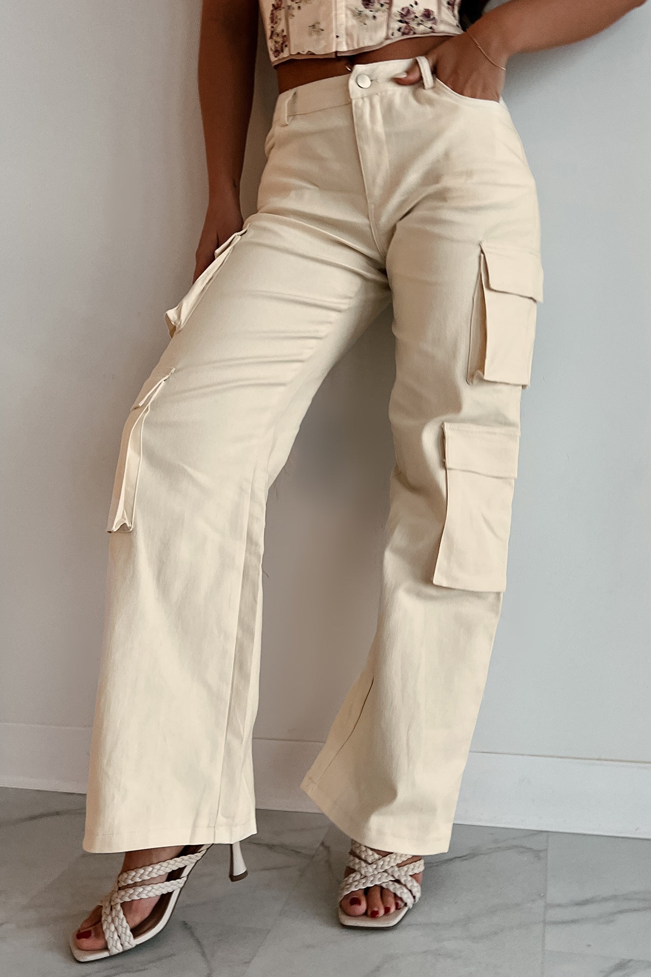 MID RISE CARGO PANTS