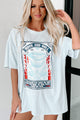Liberty Rocks Oversized Graphic T-Shirt (Arctic Blue) - Print On Demand - NanaMacs