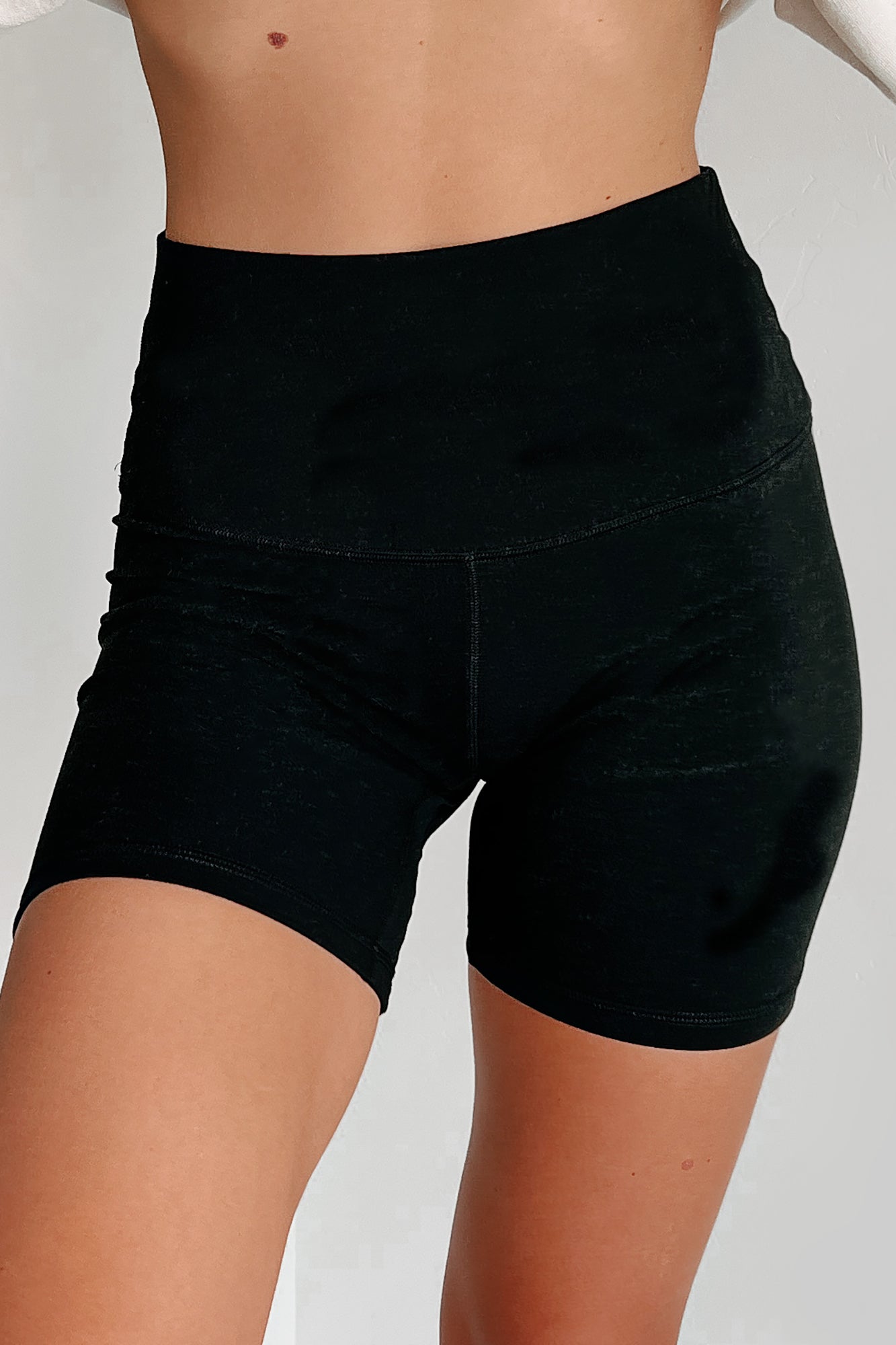 Gym Fanatic High Waisted Biker Shorts (Black) - NanaMacs