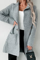 Forever Fall Open Front Sweater Coat (Heather Grey) - NanaMacs
