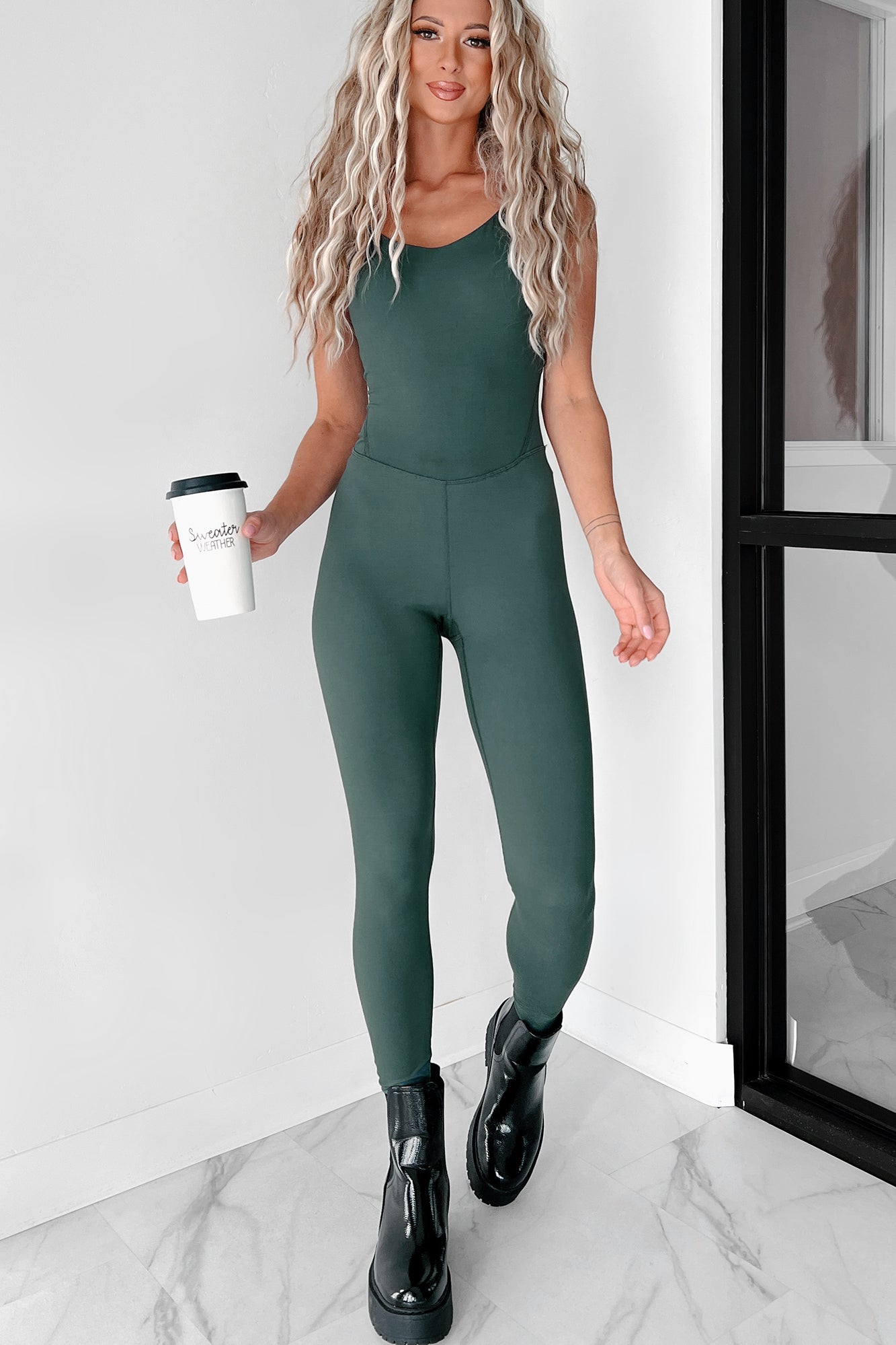 Here To Compete Active Jumpsuit (Smoked Spruce) - NanaMacs