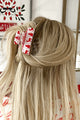 Take The Reins Holiday Theme Hair Clip (Red/White) - NanaMacs