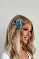 Cute Hair, Don't Care Three Piece Bow Hair Clip Set (Blue) - NanaMacs