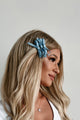 Cute Hair, Don't Care Three Piece Bow Hair Clip Set (Blue) - NanaMacs