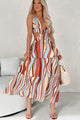 Bet You See Me Now Cut-Out Striped Tiered Maxi Dress (Multi) - NanaMacs