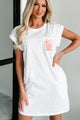 Southern Welcome Double-Sided Graphic T-Shirt Dress (White) - Print On Demand - NanaMacs