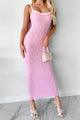 Flirtatious Attitude Layered Lace Maxi Dress (Cool Pink) - NanaMacs