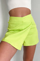 Speaking My Truth Wrap-Front Skort (Lime)