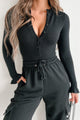 She's Got Secrets Button-Down Sweater Bodysuit (Black) - NanaMacs