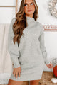 Blair Mini Sweater Dress (Grey) - NanaMacs