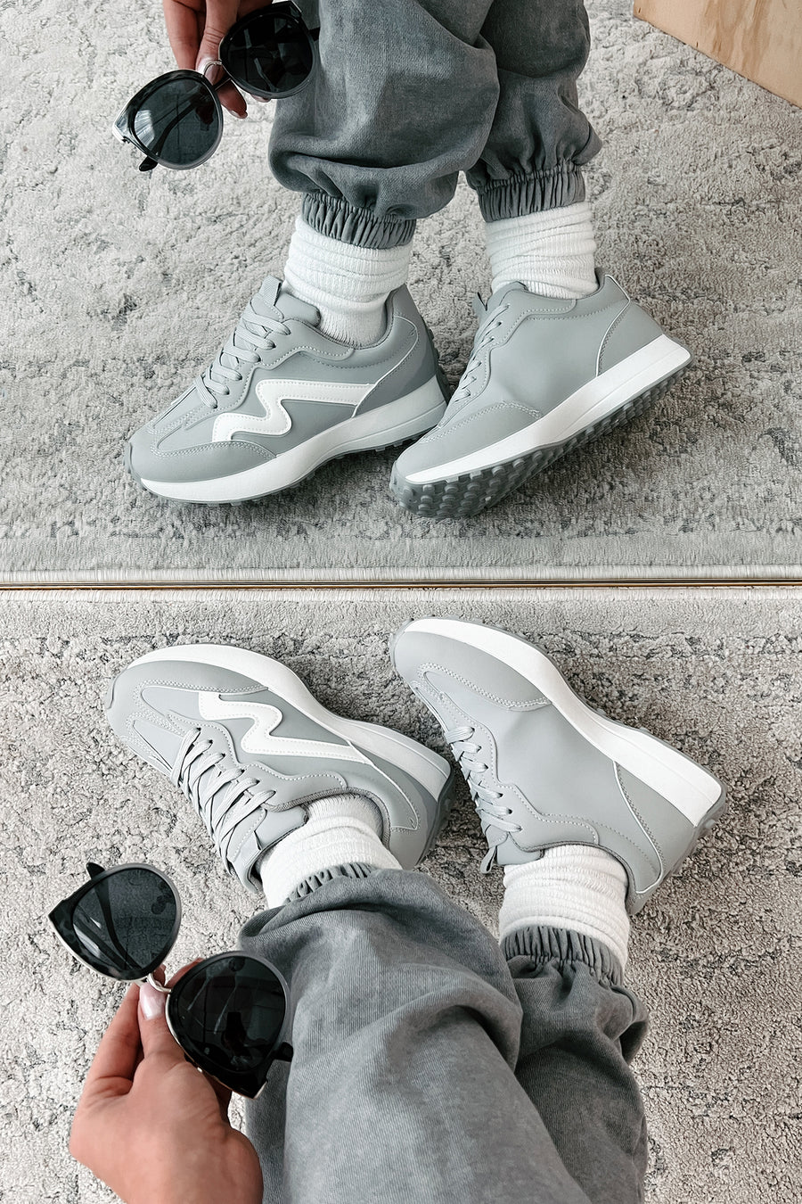 Cole Lace-Up Sneaker (Grey)