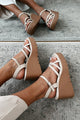Arlan Platform Sandals (Bone) - NanaMacs