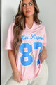 Fashionably Sporty Jersey Top (Baby Pink) - NanaMacs