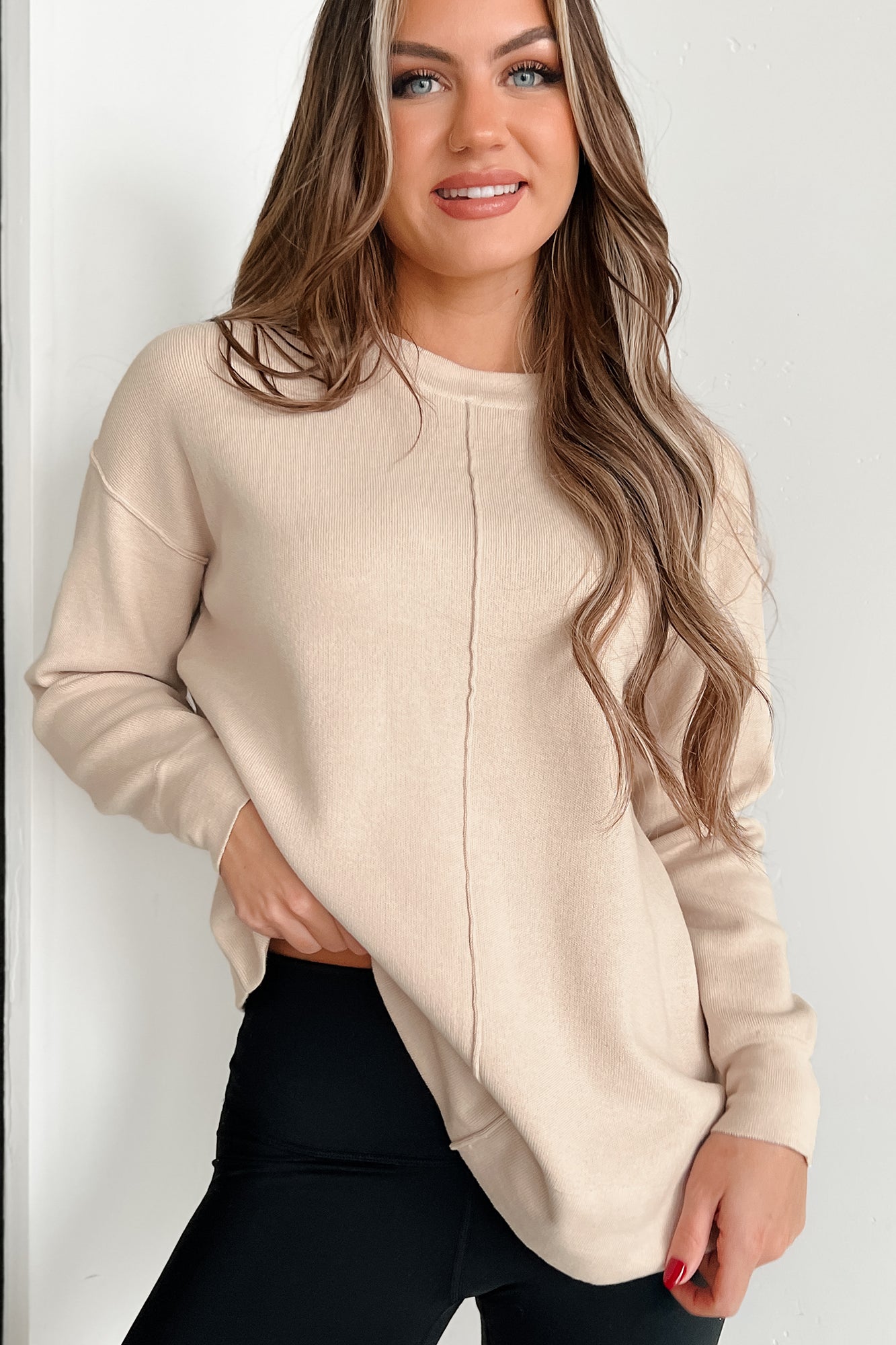 Augusta Oversized Sweater (Oatmeal) - NanaMacs
