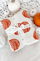 To Cozy To Move Reversible Pumpkin Throw Blanket (Orange/White) - NanaMacs