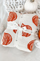 To Cozy To Move Reversible Pumpkin Throw Blanket (Orange/White) - NanaMacs