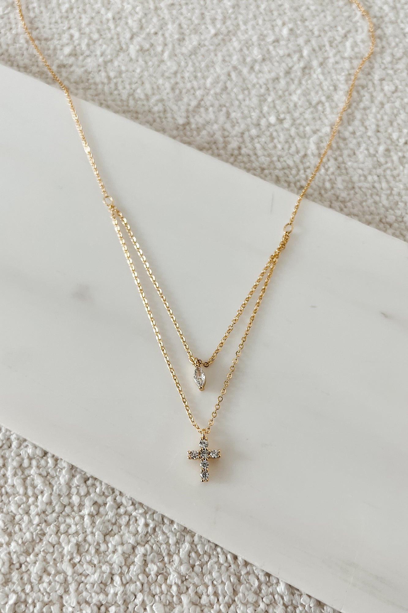 Petite Serenity Layered Necklace (Gold)