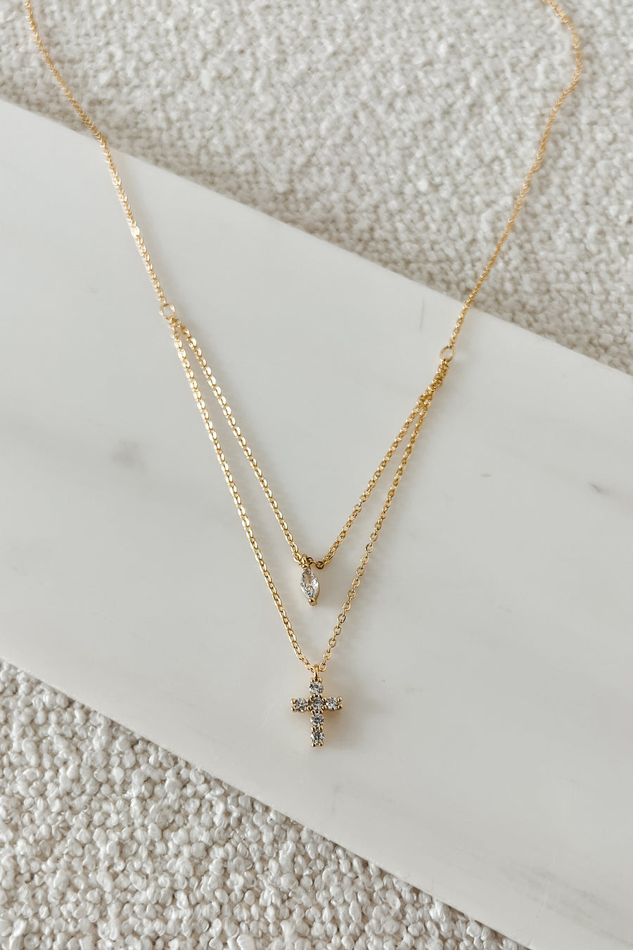 Petite Serenity Layered Necklace (Gold) - NanaMacs