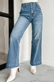 Marie High Rise Button-Fly Wide Leg Kancan Jeans (Medium) - NanaMacs
