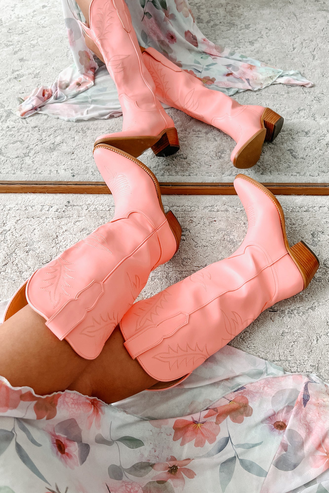 City Slicker Cowboy Boots (Pink) - NanaMacs