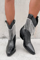 Rodeo Royalty Rhinestone Fringe Western Billini Boots (Black) - NanaMacs