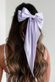 Hello Lovely Barrette Hair Bow (Lilac) - NanaMacs