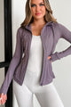 Ready, Set, Move Hooded Athletic Jacket (Frosted Mulberry) - NanaMacs